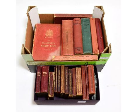 A Collection of Late 19th Century/Early 20th Century Military Books and Manuals including 'Manual of Military Engineering 189