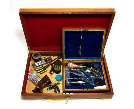 A Xythos Automatic Miniature Pinfire Revolver, with magazine and cartridges; a Quantity of Gun Accessories, including two mod