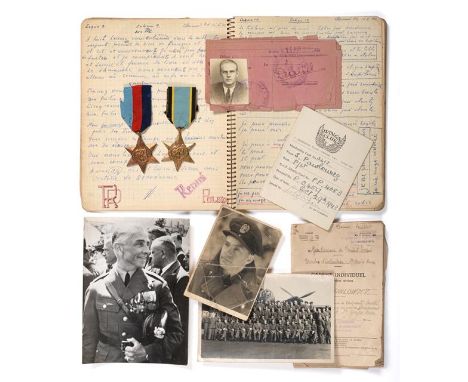 A Second World War RAF Group of Medals, comprising a 1939-45 Star, Air Crew Europe Star, Defence and War Medal, to P.0459 Fli