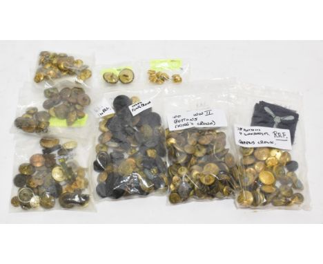 A Collection of Approximately Two Hundred and Seventy British Military Buttons, including pre and post Second World War RAF b