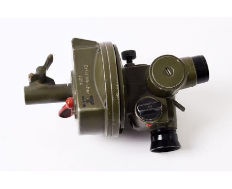 A German Third Reich Declination Compass by Ertel, Munchen, for use with a radio direction finder used to locate enemy radio 