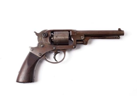 A Starr Arms Company 44 Calibre 1858 Double Action Percussion Six Shot Army Revolver, number 12380, with 15cm sighted barrel,