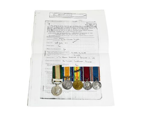 A First World War and Inter-War Group of Five Medals to Gerald Charles Routh Herdon, comprising British War Medal and Victory