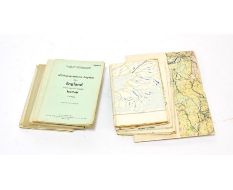 Operation Sea Lion 1941 (The Proposed German Invasion of England), seven folding maps of the United Kingdom and five booklets