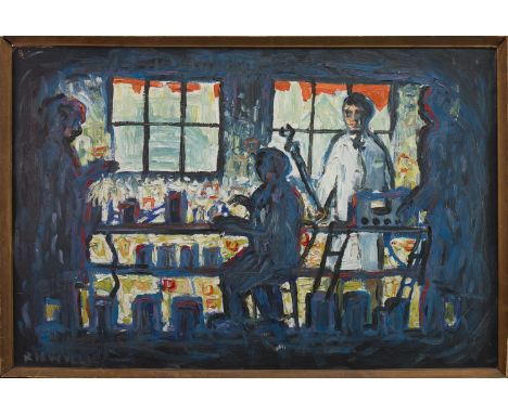 R H WYLLIETHE LABORATORYoil on board, signed60cm x 20cmFramed
