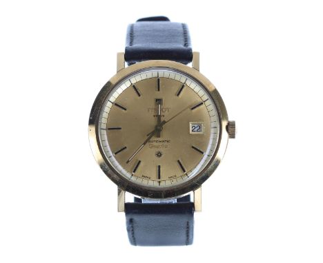 Tissot Seastar automatic gold plated and stainless steel gentleman's wristwatch, reference no. 44650-1, circular champagne di