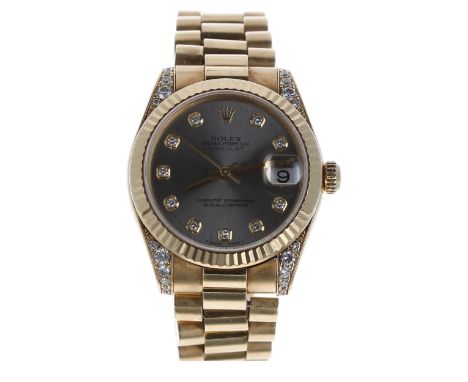 Rolex Oyster Perpetual Datejust 18ct lady's wristwatch, reference no. 178238, serial no. K576xxx, circa 2001, grey dial with 