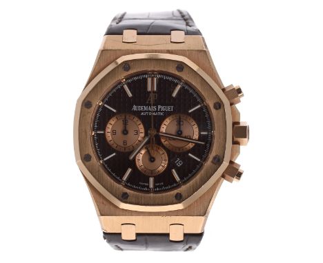 Audemars Piguet Royal Oak 18ct rose gold chronograph automatic gentleman's wristwatch, reference no. 26331OR.OO.D821CR.01, se