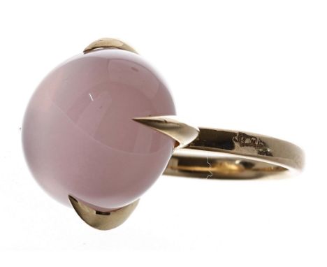 Pomellato 18ct cabouchon gem set single stone ring, 10gm, 19mm, ring size M/N (Ref. 309) 