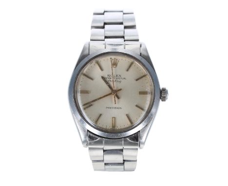 Rolex Oyster Perpetual Air-King Precision stainless steel gentleman's wristwatch, reference no. 5500, serial no. 5919xxx, cir
