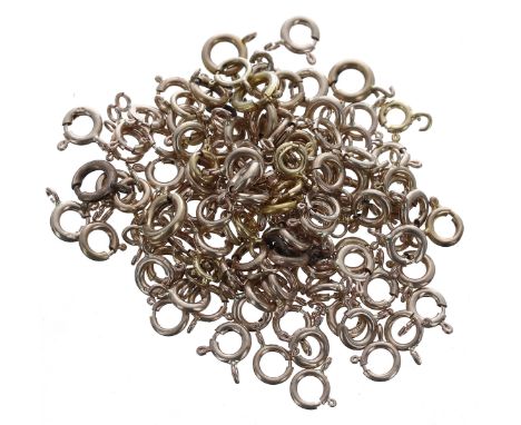 Assortment of mostly 9ct ring clasps, 17.5gm 