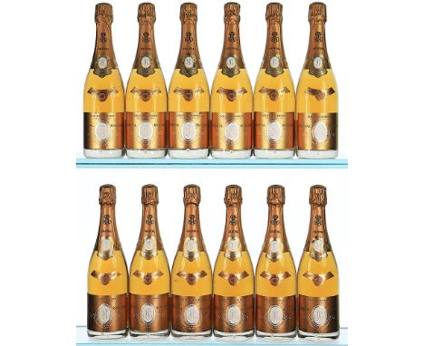 2008 Louis Roederer, Cristal Rose OCC 12x75cl Packed in 2x6 OCC and presented in individual gift boxes.  Lying in Octavian si