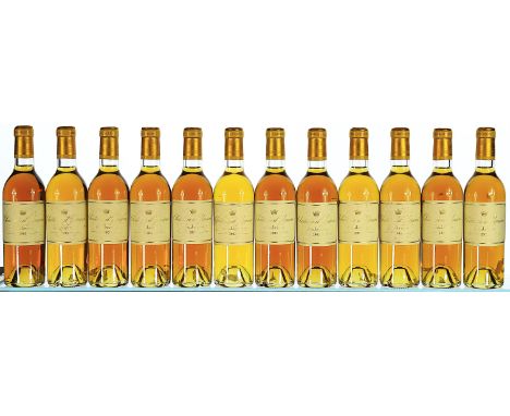 2003 Chateau d'Yquem Premier Cru Superieur, Sauternes OWC  12x37.5cl  Labels slightly stained, OWC lid non-original.  Lying i