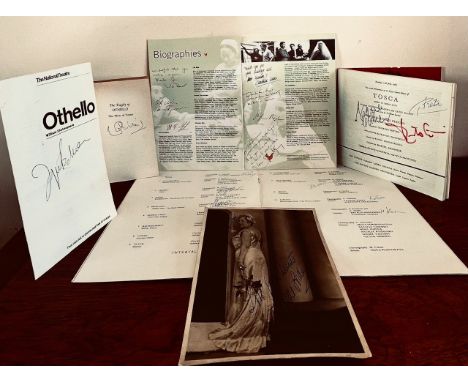 VARIOUS AUTOGRAPHS, ETC, INCLUDING LAURENCE OLIVIER, JOYCE REDMAN, TOSCA 4, FLORRIE FORDE, THEATRE DE COMPICITE, SEVEN AUTOGR