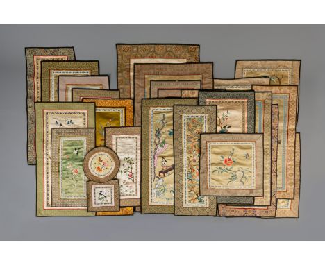 Title: A large collection of various Chinese textiles, 20th C. Description: Dimensions:  Various dimensions.   