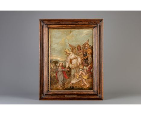 Title: Flemish school, after Giovanni Battista Pagi (1554-1627): The return of the Holy Family from Egypt, oil on panel Descr