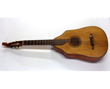 A mid 20th century German lute guitar.