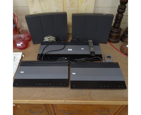 A Bang &amp; Olufsen music system, comprising Beomaster 3500, Beocord 3500, Beogram CD 3500, pair of Beovox RL35 6515 speaker