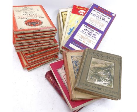 Various Vintage Ordnance Survey maps and books 