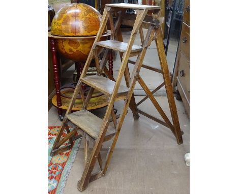 A Vintage pine step ladder 