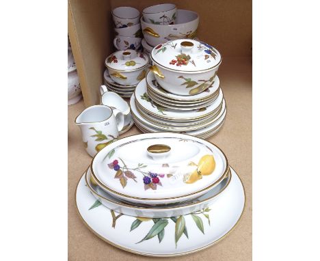 Royal Worcester Evesham serving dishes, teaware etc 