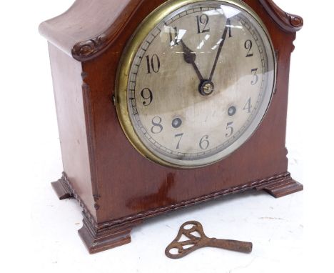 An Empire 8-day mantel clock, and various cased sets of Haddon cutlery 