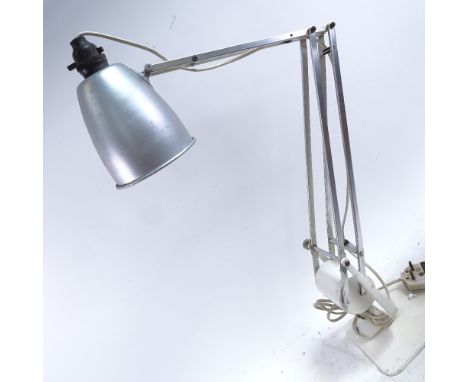 A Vintage cast-iron and aluminium anglepoise table lamp, extended height 85cm 