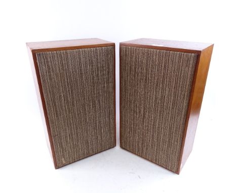 A pair of Vintage Leak Mini Sandwich loud speaker 15OHM speakers, speaker height 47cm 