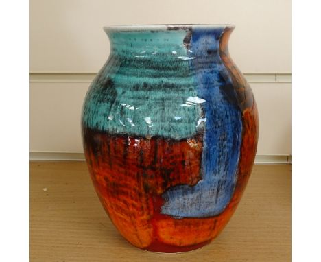 A Poole Pottery gemstone vase, height 15.5cm 