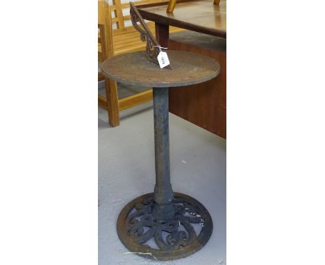 A cast-iron garden sundial 