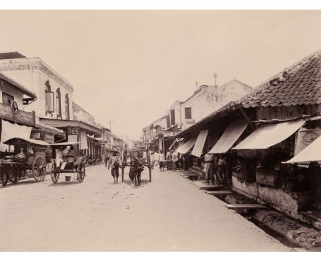 * Dutch East Indies. A large presentation album containing 68 photographs, early 20th century, gelatin silver prints, scenes 