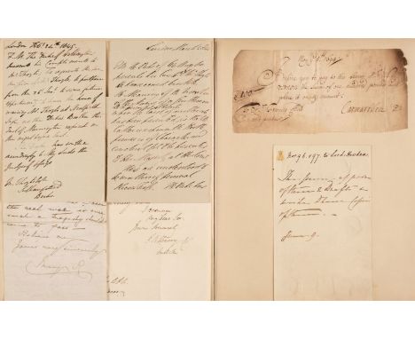 * Wellesley (Arthur, 1769-1852), 1st Duke of Wellington, Prime Minister, 1828-1834. Two Autograph Letters Signed in the third
