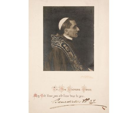 * Pope Benedict XV (1854-1922). Giacomo Paolo Giovanni Battista della Chiesa, head of the Catholic Church 1914-1922. Photogra