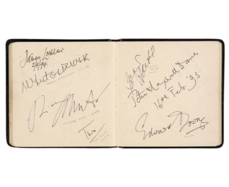 * Politics &amp; The Arts. An Autograph Album compiled by Peter Bland, c. 1990s, containing approx. 270 autographs, mostly of