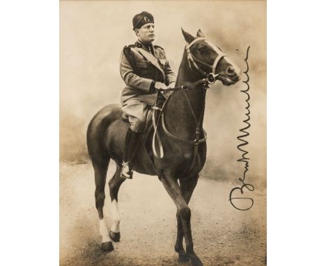* Mussolini (Benito, 1883-1945), Italian fascist Dictator. Signed Photograph, 'Benito Mussolini', c. 1930s, vintage gelatin s