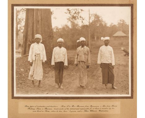 * Burma. An album containing 86 matt sepia bromide print photographs of the Shan State Burma, c. 1920, views and scenes inclu