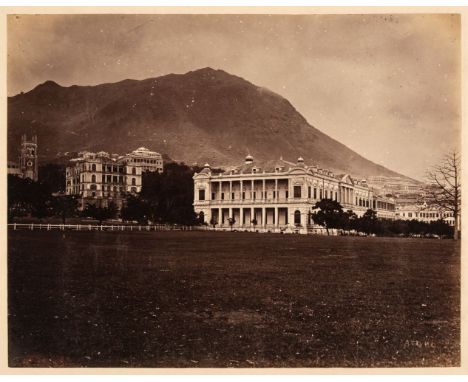 * Hong Kong. Central Parade Grounds by Afong, c. 1890, albumen print signed by the photographer in capitals lower right, 210 