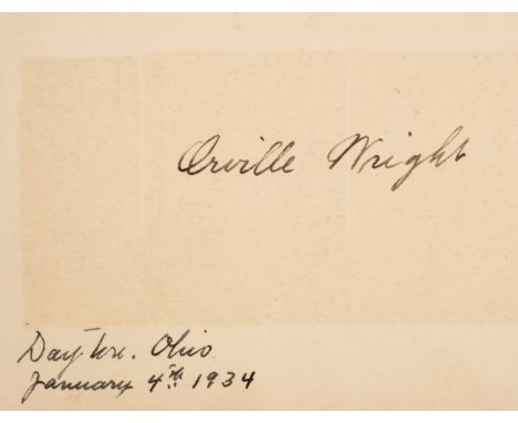 * Wright (Orville, 1871-1948), American aviator who, with his brother Wilbur made the first controlled, powered and sustained