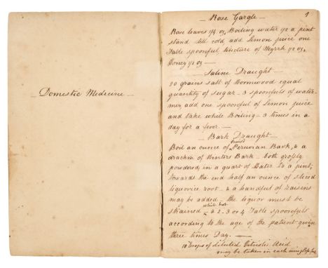 * Manuscript Notebooks. An assorted group of 18 notebooks and related, c. 1826-1895, including one containing 11 leaves of me