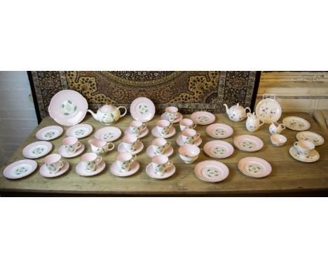 TEA SERVICE, Susie Cooper bone China 'Gardenia' pattern, including cups and saucers, side plates and several pieces of Foley 