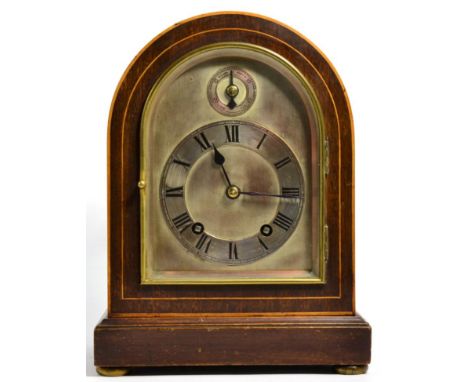 A quarter striking mantel clock, movement stamped W&amp;H 