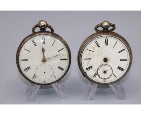 Jas. Sagar Blackburn - silver key wound pocket watch, cream enamel Roman dial with large subsidiary seconds, double bottom co