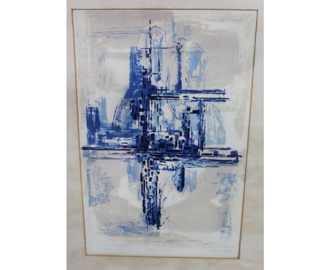 RACHEL ANNE LE BAS (b. 1923)'SPACEWINGS' mixed media, 40cm x 50cm andCharles Keeping - 'Coster Cart', lithograph in colours, 
