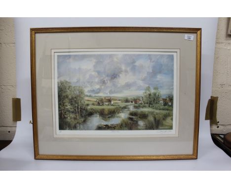 A PRINT AFTER DONALD JENNINGS 'JESSOPS MILL' numbered 109 of 500, 33 x 50cm together with three prints after Sylvester Stanna