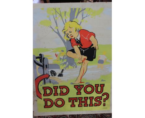 A SET OF THREE MID 20TH CENTURY POLYCHROME POSTERS by E.J. K. Edwards, printed by The General Advertising Service 'Did You Do