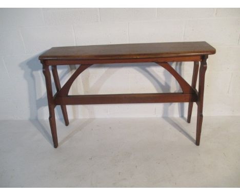 A Victorian pitch pine organ stool