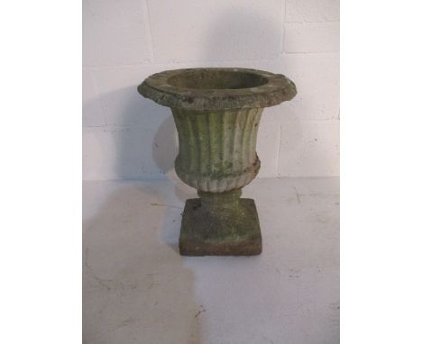 A concrete garden urn - height 50cm