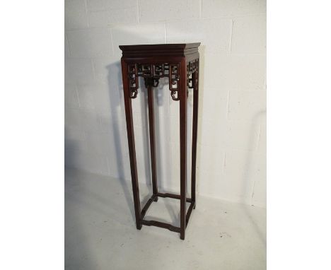 A Chinese hardwood plant stand H122cm