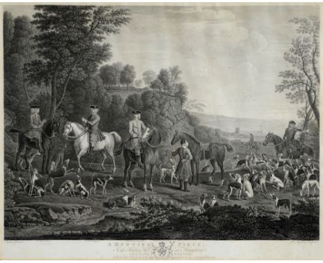 AFTER BOYDELL 'A Hunting  Piece', black and white engravings, 47 x 59cm