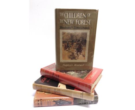 LIONEL EDWARDS ILLUSTRATED Captain Marryat - The Children of the New Forest, 1955, D/W, signed by Lionel Edwards on the front